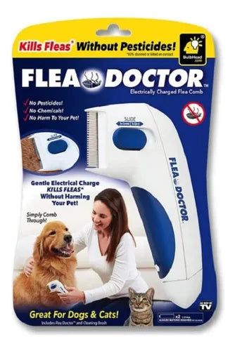 🐾 Peine Eléctrico Mata Pulgas – Cuida a tu mascota con amor 💖